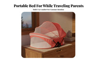 Anti-Pressure Design Foldable Bassinet with Net Portable Foldable Travel Bassinet Lightweight Infant Sleeper Easy Setup for Newborns, Infants, Travelers, Bedside, Home Use, Bedroom, Outdoors