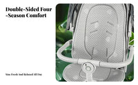All-Season Use Baby Stroller Seat Cushion Machine Washable Breathable Stroller Mat Thickened Head Support for Infants, Outdoors, Hot Weather