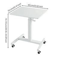 Hand Crank Standing Desk Compact Height Adjustable Desk Electric-Powered Mobile Posture-Changing-Stand Workstation for Telecommuters, Students