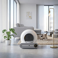 Self-Cleaning Litter Box with App Covered Smart Litter Box for Multi-Cat Households, Apartment, Living Room