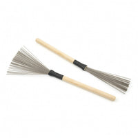 Drum Brushes Articulate Drum Brushes with Wood Handle Wire Brush with Wooden Grip Natural Feel Percussion Lightweight