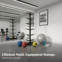 Stable Base 10-Ball Storage Tree Space-Saving Design Weighted Ball Rack Heavy-Duty Steel Multi-Tier