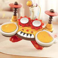 Electronic Drum Piano Toy Multifunction Children's Drum Keyboard Toy Beginner Friendly for Kids, Beginners, Indoor Play, Music Practice