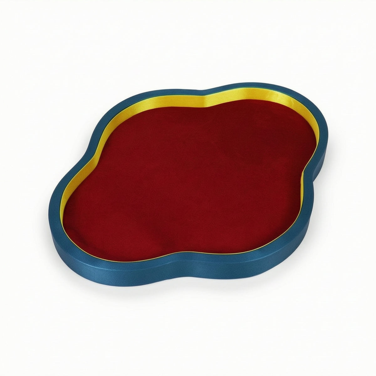 Quadrifoil-Shaped Tray Decorative Jewelry Tray Refined Jewelry Dish for Collectors