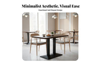 Minimalist Design Quick-Service Table and Chair Combination Economical Restaurant Dining Set Easy to Clean Commercial Dining Set Sturdy Construction for Business Owners, Homeowners, Milk Tea Shop, Cafe, Banquet Hall, Kitchen