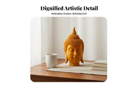 Creative Design Thai Buddha Head Ornament Tasteful Gift Buddha Head Sculpture Modern Design for Desktop, Living Room, Meditation Studio