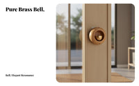 Brass Chime Door Tinkler No Drilling Required Entry Notification Tinkler Cling Door Notification Soft Harmonious Sound