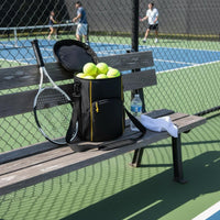 Large Capacity Pickleball Storage Bag Waterproof Tennis Ball Bag Water-Resistant Portable Ball Carrier Removable Shoulder Strap for Outdoor, Training