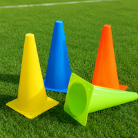 Color Cones Marker Cones Training Cones Set of 10 For Soccer Futsal Practice Flexible Material