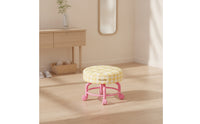 360° Swivel Rolling Stool with Quilted Cushion Padded Low-Profile Rolling Stool Mobile Seat Space-Saving for Students