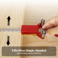 Multifunctional Line Drawing Tool Metric and Customary Units Parallel Line Scriber Clear Scale Linear Bend Scribing Tool for Carpentry
