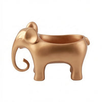 Elephant Storage Container Shiny Elephant Figurine with Storage Sculptural Catchall Tray for Desk