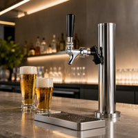 Threaded Keg Beer Faucet Polished Keg Tap with Lever Handle Compact Beer Faucet with Handle Long-Lasting for Kegerators