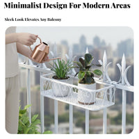 Hanging Design over-the Planter Holder Space-Saving ing Shelf Single Tier Garden Accessory Rust-Resistant for Gardeners, Apartment Dwellers, Homeowners, Balcony, Patio, Porch, window sill ledge
