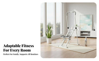 Space-Saving Foldable Stair Climber Non-Slip Pedals Stair Climber with Display Calorie Consumption Home Stepper Exercise Machine Quiet Operation for Beginners, Seniors, Adults, Small Areas, Indoor, Apartments, Living Room