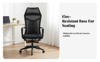 Ergonomic Recliner with Footrest 160-Degree Recline Reclining Task Chair with Leg Rest Highspine Pivoting Seat for Managers, Resting, Working
