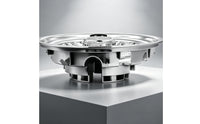Utility Cart Hub Cap Silver 8-Inch Wheel Hub Cap Scratch-Resistant Vehicle Accessory