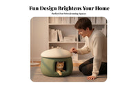 Space-Saving Mushroom-Shaped Cat House Stool two-in-onePurpose Design Enclosed Pet sanctuary Multipurpose Ottoman Minimalist aesthetic for felines, Homeowners, Small animals, Entryway, Living Room, Balcony, Bedroom