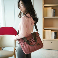 Travel Bag and Versatile Tote Bag for Daily Use, Vertical Square Work Bag with Secure Zipper, Canvas Crossbody Bag Women, Women's Handbag Pack 1