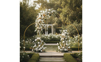 3 Pieces Gold Backdrop Arch Stand Elegant Arch Backdrop Stand Cylindrical Wedding Arches Slim for Event Decorators, Weddings, Parties, Photo Booths