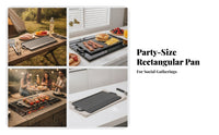 Cookware Built-in Handles Heat Retention Cast Grill Plate  Rectangular Cast Grill Plate