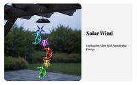 Solar Hummingbird Wind Chime LED Hummingbird Hanging Light Automatic activation/Off Color Changing Garden Mobile for Patio, Yard, Balcony