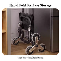 Foldable Stair-Climbing Shopping wagon Lightweight Stair Climbing wagon two-in-oneUse Wheeled Trolley Multi-Functional for Shoppers, People with restricted Mobility, Apartment Dwellers, Supermarket, Stairs, Moving, Laundry