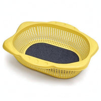 Plastic Cat Basket Easy-to-Clean Cat Bed Basket Breathable Perforated for Cats, Indoor, Window Sill