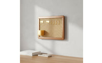 Drill-Effortless Installation Wall Mounted Display Board Heavy Duty Rattan Design Pegboard Gaming Accessory Organizer for Gamers, Study Room