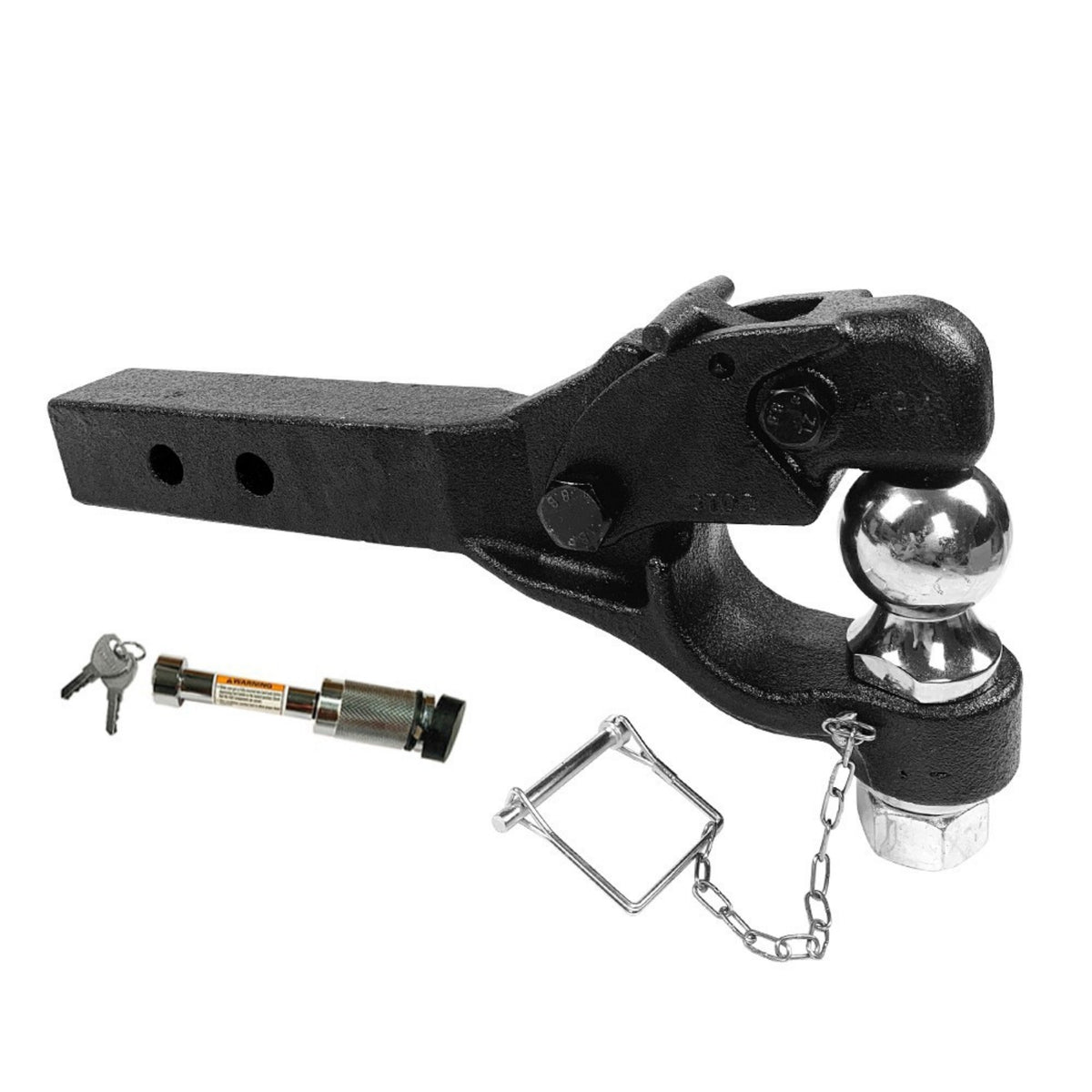 Tow Bar Solid Steel Tow Ball Hitch Black