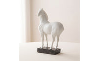 Horse Sculpture Compact Horse Figurine Naturalistic Collectible Figurine for Office, Entryway