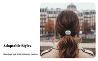 Elastic Hair Band High Elasticity Vintage Metal Hair Elastic Turquoise Tail Holder Secure Hold Long-Lasting for Women