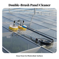 Safe on Panels Electric Solar Panel Cleaner Soft Bristles Photovoltaic Panel Washing Tool Lightweight Design Telescopic Pole Cleaning Brush Brushless Engine for Greenhouse Owners, Homeowners, Professional Cleaners, Greenhouses, Sunrooms, Outdoor, Rooftops