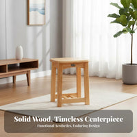 Sturdy Construction Square Saddle Stool High Load-Bearing Backless Saddle Stool Built-in Footrest Indoor Furniture Rounded Corners for Adults, Homeowners, Entertainers, Living Room, Home Bar, Kitchen, Restaurant