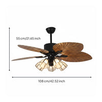 Vintage Overhead Fan Light Unified Design Overhead Fan Light 5 Vanes