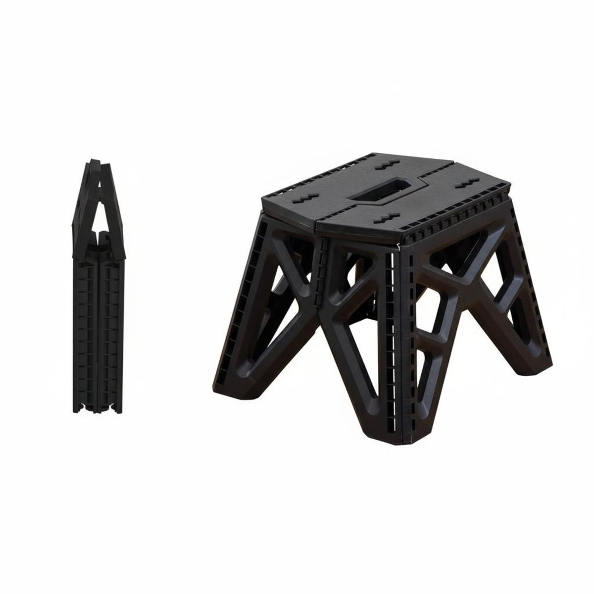 Foldable Design Plastic Collapsible Stool Space-Saving Collapsible Plastic Stool Lightweight Small Folding Bench Sturdy and Long-Lasting for Children, Toddlers, Camping, Picnic, Outdoor, Bathroom