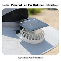 Protection Solar Powered Fan Hat Breathable USB Charging Fan Cap Lightweight for Fishermen, Gardeners, Hiking, Camping, Gardening