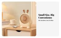 Circular Grille Small Tabletop Fan Stable Base Home Gadget for Desktop