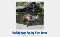 Resin Fish Bowl Decoration, Courtyard Simulation Mandarin Duck, Yellow Duck, Circulating Water Ornament