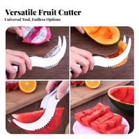 Watermelon Cutter Server Food Grade Watermelon Slicing Tool Tongs Quick Slicing Fruit Scooper for Picnics, Parties, Barbecues