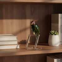 Bird Ornament Faceted Bird Figurine Tabletop Decor for Shelf