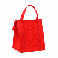 Insulated Tote Bag Embossed Boxy Insulated Tote Food Storage Structured Base Reinforced Side Panels for Picnic, Barbecue