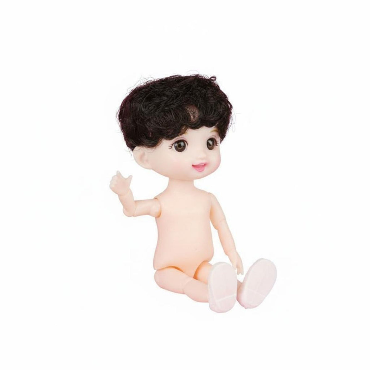 6 Inch Nude Doll Moveable Joints Articulated Jointed Doll Female Action Figure Personalized Izable Thick Hair