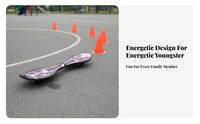 Anti-Slip Deck Two-Wheel Snake Board 360-Degree Casters 2-Wheel Caster Board Lightweight Design Skateboard Steel Twist Bar for Beginners, Teenagers, Parks, Street, Playground, Sidewalks