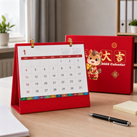 2026 Desktop Flip Calendar with Wooden Stand - Self-Discipline Planner & Daily Schedule