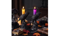 Crow Tabletop Lantern Flameless Night Light Dripping Decor for Tabletop Display