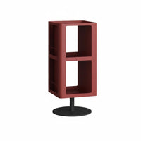 Space-Saving Rotating Storage Table Magazine Holder Rotating Cube End Table Multi-Functional Design Living Room Furniture Modern Minimalist Design for Apartment Dwellers, Book Lovers, Homeowners, Bedroom, Next to Sofa, Small Areas, Reading Nook