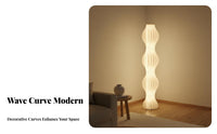 Nordic Design Grass Skirt Lamp Built-in LED Pleated Floor Lamp Stable Base Corner Accent Light Flicker-without Flicker for Young Adults, Interior Designers, Professionals, Living Room, Bedroom, Reading Nook, Office