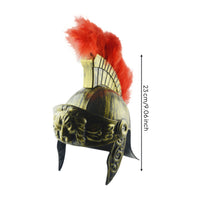 Roman Fighter Helmet Aged Metal Look Costume Accessory for Role-Play
