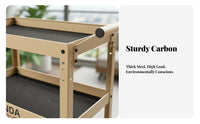 With casters 3-Tier Rolling Plant Cart Space-Saving 3-Tier Rolling Planter Multifunctional Display Shelf Modern design for Gardeners, Homeowners, Home Decorators, Balcony, Living Room, Indoor, Garden